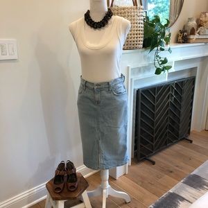Baldwin The Kylie Pencil Skirt in Light Blue Denim - Size 26